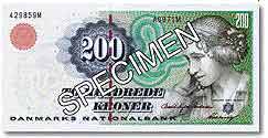 200 d�nische Kronen vorne