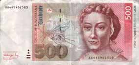 500DM Schein Vorderseite